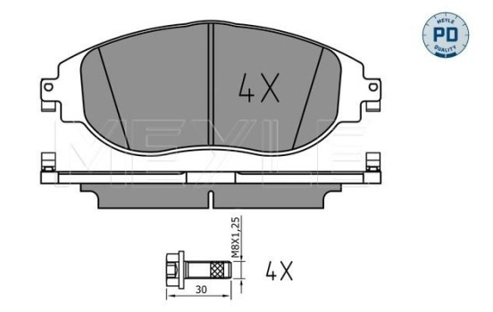 Bromsbeläggssats, skivbroms MEYLE-PD: Advanced performance and design. 025 247 3821/PD