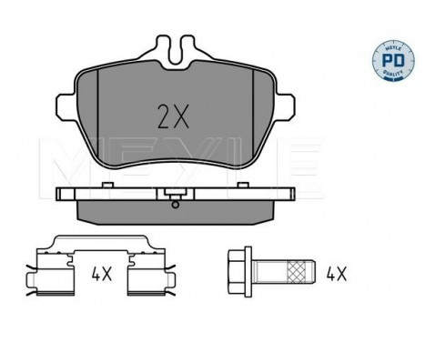 Bromsbeläggssats, skivbroms MEYLE-PD: Advanced performance and design. 025 250 7119/PD