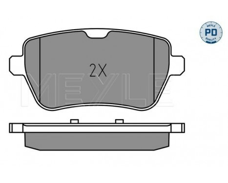Bromsbeläggssats, skivbroms MEYLE-PD: Advanced performance and design. 025 250 7119/PD, bild 2