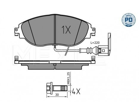 Bromsbeläggssats, skivbroms MEYLE-PD: Advanced performance and design. 025 251 1720/PD