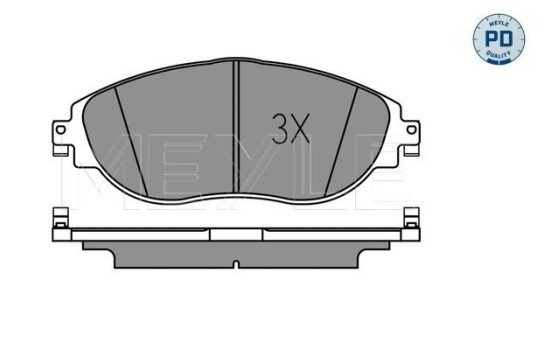 Bromsbeläggssats, skivbroms MEYLE-PD: Advanced performance and design. 025 251 1720/PD, bild 2