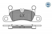 Bromsbeläggssats, skivbroms MEYLE-PD: Advanced performance and design. 025 251 4316/PD