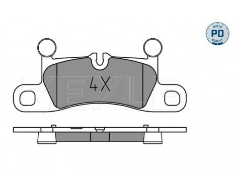 Bromsbeläggssats, skivbroms MEYLE-PD: Advanced performance and design. 025 251 4316/PD