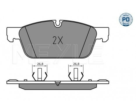 Bromsbeläggssats, skivbroms MEYLE-PD: Advanced performance and design. 025 255 3119/PD