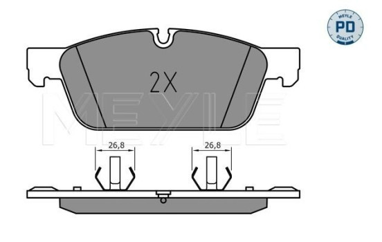 Bromsbeläggssats, skivbroms MEYLE-PD: Advanced performance and design. 025 255 3119/PD