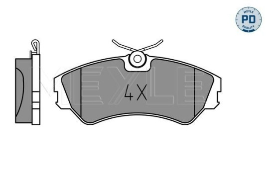Bromsbeläggssats, skivbroms MEYLE-PD Quality 025 201 2419/PD