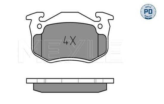 Bromsbeläggssats, skivbroms MEYLE-PD Quality 025 206 3415/PD