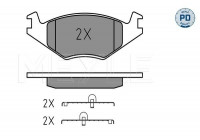 Bromsbeläggssats, skivbroms MEYLE-PD Quality 025 208 8717/PD