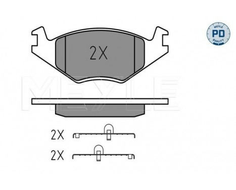 Bromsbeläggssats, skivbroms MEYLE-PD Quality 025 208 8717/PD