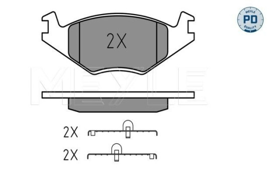Bromsbeläggssats, skivbroms MEYLE-PD Quality 025 208 8717/PD