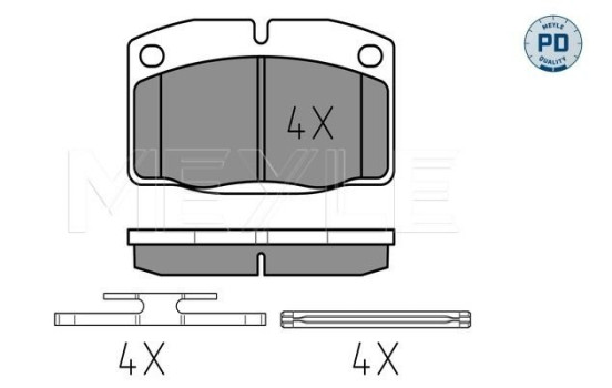 Bromsbeläggssats, skivbroms MEYLE-PD Quality 025 209 3915/PD