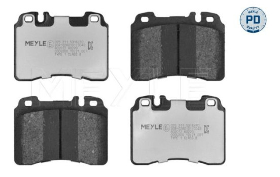 Bromsbeläggssats, skivbroms MEYLE-PD Quality 025 211 5316/PD, bild 2