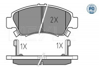 Bromsbeläggssats, skivbroms MEYLE-PD Quality 025 216 9715/PD
