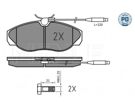 Bromsbeläggssats, skivbroms MEYLE-PD Quality 025 217 9719/PD