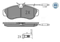 Bromsbeläggssats, skivbroms MEYLE-PD Quality 025 217 9919/PD