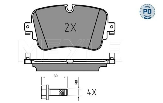 Bromsbeläggssats, skivbroms MEYLE-PD Quality 025 223 0717/PD