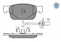 Bromsbeläggssats, skivbroms MEYLE-PD Quality 025 223 8317/PD