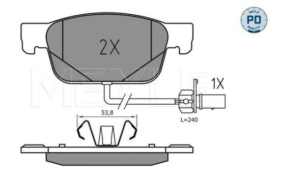 Bromsbeläggssats, skivbroms MEYLE-PD Quality 025 223 8317/PD