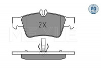 Bromsbeläggssats, skivbroms MEYLE-PD Quality 025 233 3416/PD