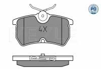 Bromsbeläggssats, skivbroms MEYLE-PD Quality 025 233 5314/PD