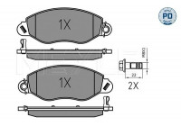 Bromsbeläggssats, skivbroms MEYLE-PD Quality 025 234 3418/PD