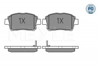Bromsbeläggssats, skivbroms MEYLE-PD Quality 025 235 1017/PD