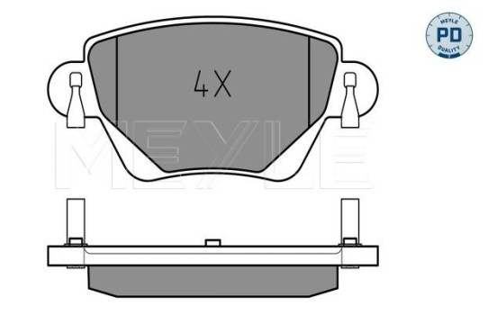 Bromsbeläggssats, skivbroms MEYLE-PD Quality 025 235 5717/PD