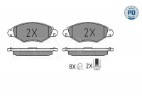 Bromsbeläggssats, skivbroms MEYLE-PD Quality 025 235 9718/PD
