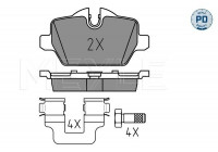 Bromsbeläggssats, skivbroms MEYLE-PD Quality 025 236 2316/PD