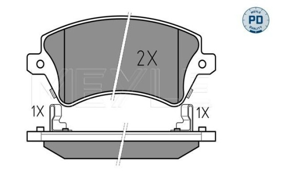 Bromsbeläggssats, skivbroms MEYLE-PD Quality 025 237 6617/PD