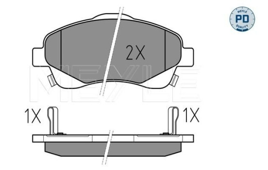 Bromsbeläggssats, skivbroms MEYLE-PD Quality 025 237 6819/PD