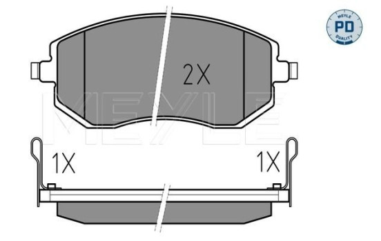 Bromsbeläggssats, skivbroms MEYLE-PD Quality 025 238 6517/PD
