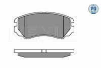 Bromsbeläggssats, skivbroms MEYLE-PD Quality 025 238 9116/PD