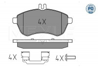 Bromsbeläggssats, skivbroms MEYLE-PD Quality 025 243 0620-1/PD