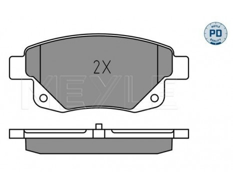 Bromsbeläggssats, skivbroms MEYLE-PD Quality 025 244 8617/PD, bild 2