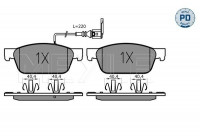 Bromsbeläggssats, skivbroms MEYLE-PD Quality 025 246 2318/PD