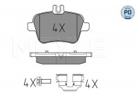 Bromsbeläggssats, skivbroms MEYLE-PD Quality 025 248 4818/PD