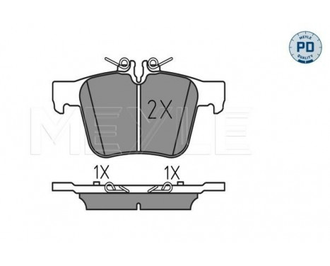 Bromsbeläggssats, skivbroms MEYLE-PD Quality 025 253 5416/PD