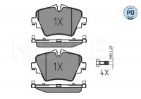 Bromsbeläggssats, skivbroms MEYLE-PD Quality 025 256 1718/PD