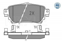 Bromsbeläggssats, skivbroms MEYLE-PD Quality 025 259 6515/PD