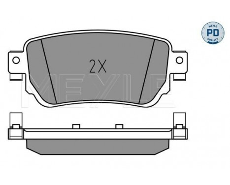 Bromsbeläggssats, skivbroms MEYLE-PD Quality 025 259 6515/PD, bild 2