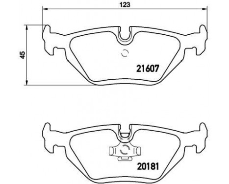 Bromsbeläggssats, skivbroms P 06 013 Brembo, bild 2