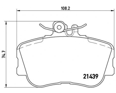 Bromsbeläggssats, skivbroms P 06 017 Brembo, bild 2