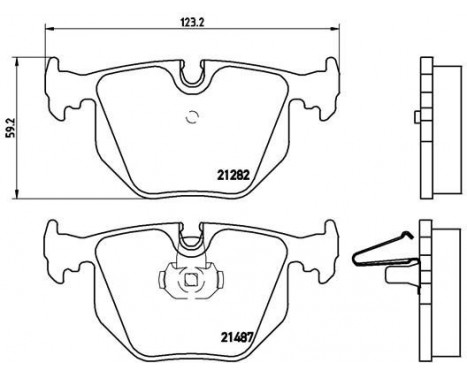 Bromsbeläggssats, skivbroms P 06 020 Brembo, bild 2