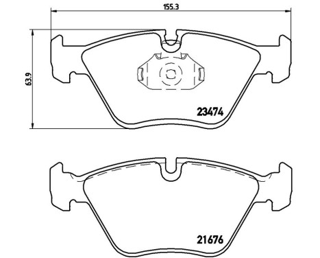 Bromsbeläggssats, skivbroms P 06 042 Brembo, bild 3