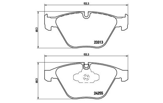 Bromsbeläggssats, skivbroms P 06 055 Brembo, bild 2