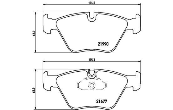 Bromsbeläggssats, skivbroms P 06 065 Brembo, bild 3
