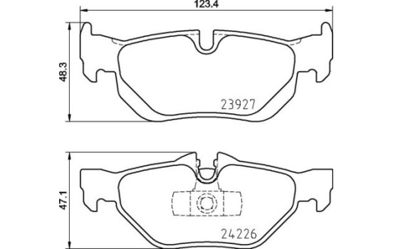 Bromsbeläggssats, skivbroms P 06 105 Brembo