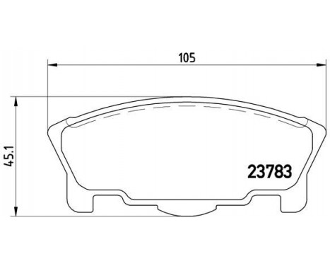 Bromsbeläggssats, skivbroms P 16 014 Brembo, bild 2