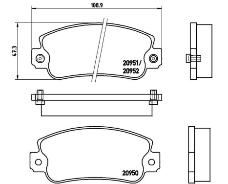 Bromsbeläggssats, skivbroms P 23 013 Brembo, bild 3